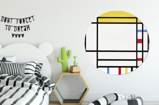 WallCircle - Wall Circle - Wall Circle - Place De La Concorde - Piet Mondrian - Aluminium - Dibond - 120x120 cm - Intérieur et Extérieur XXL