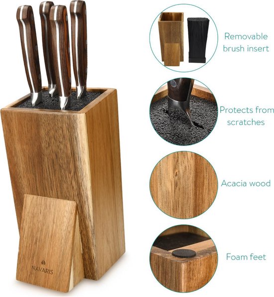 couteaux pour tiroir cuisine - Le bloc rangement pour couteaux peut  contenir 7 couteaux - Porte-couteau en bois, insertion d'couteau cuisine,  plateau Voihamy : : Cuisine et Maison