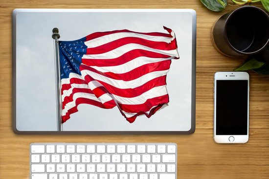 Sticker ordinateur portable - 15,6 pouces - Amérique - Drapeau - Ciel