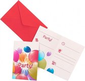 uitnodigingen met envelop Birthday 15 cm papier 6 stuks