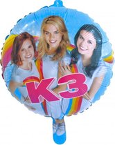 folieballon K3 Party meisjes 46 cm blauw/roze