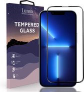 Lunso - Gehard Beschermglas - Full Cover Tempered Glass - Geschikt voor iPhone 13 Pro Max - Black Edge