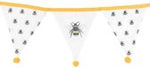 Something Different Feestdecoratie White Alternating Bee Print Wit/Geel