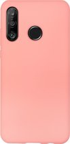 BMAX Siliconen hard case hoesje geschikt voor Huawei P30 Lite - Hard Cover - Beschermhoesje - Telefoonhoesje - Hard case - Telefoonbescherming - Peach