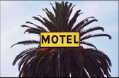 Walljar - Motel Sign - Muurdecoratie - Poster met lijst