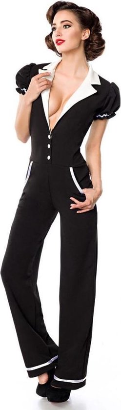 Belsira Jumpsuit -M- 50063 Zwart/Wit