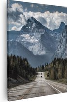 Artaza - Peinture sur toile - Route avant la grande Berg dans la forêt - 40x50 - Photo sur toile - Impression sur toile