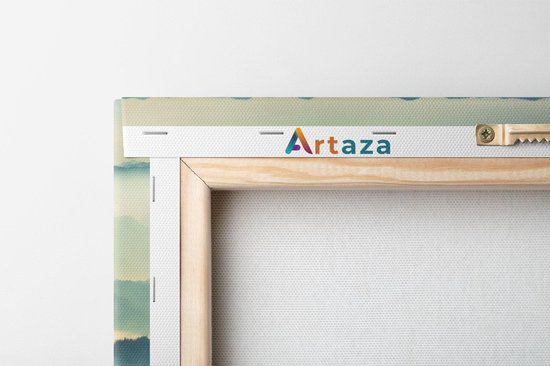 Artaza Peinture Sur Toile Paysage De Colline Pendant Le Brouillard - 60x90 - Photo Sur Toile - Impression Sur Toile