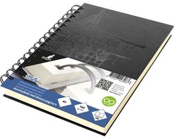 livre factice Kangaro A5 Wire-o crème couverture rigide 80 feuilles 140grs design noir