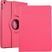 Case2go - Tablet hoes geschikt voor iPad 10.2 Inch 2021 / 2020 / 2019 - Draaibare Book Case Cover - Magenta