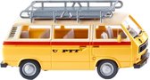 miniatuurbus VW T3 PTT 1:87 geel