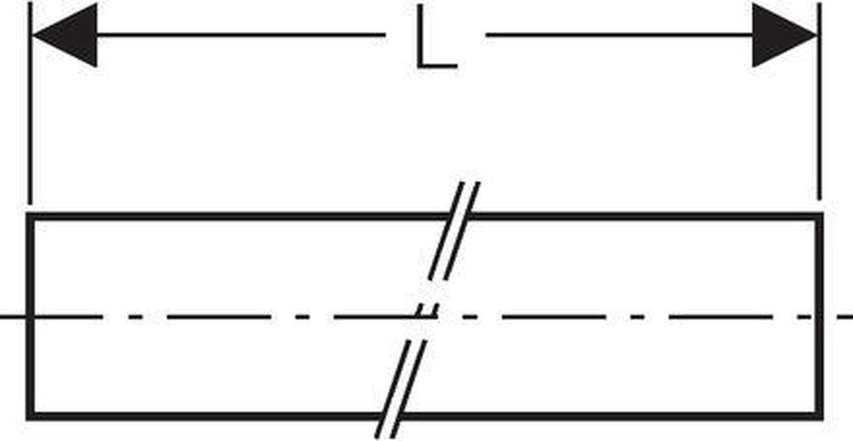 Geberit Mapress C-staal systeembuis uitwendig verzinkt 15x1.2mm lengte=6m, prijs=per meter