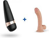 Satisfyer Pro 3 - Clitorisstimulator + Stevige Realistische Dildo met Zuignap - 13.5cm