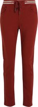 Cassis - Female - Broek met sportieve streep  - Roodbruin