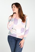 Cassis - Female - Trui met abstracte print  - Ecru