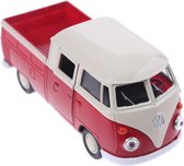 schaalmodel Volkswagen pick up bus rood