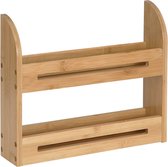 Decopatent® Kruidenrekje - Kruidenrek voor 10 kruidenpotjes - Bamboe - 2 laags