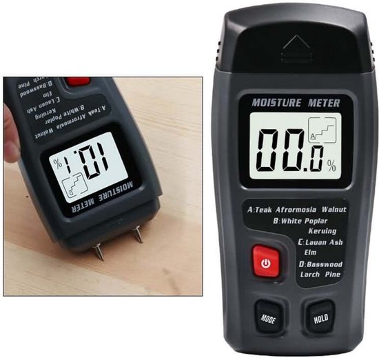 Humidimètre numérique pour bois, détecteur d'humidité, testeur d