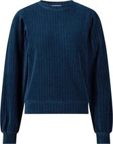 Cyell VELVET FLOW dames lounge sweater - blauw - Maat 36 Blauw maat 36 (S)