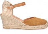 Van Dalen  - Espadrille Op Sleehak - Cognac - 40
