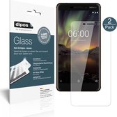 dipos I 2x Pantserfolie helder compatibel met Nokia 6 (2018) Beschermfolie 9H screen-protector