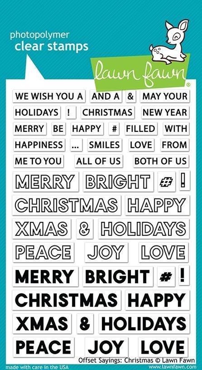 Offset Sayings Christmas Clear Stamps (LF2026)