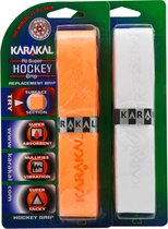 karakal grips - 2 stuks - wit en oranje