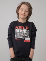Petrol Industries - Jongens Petrol print T-shirt - Blauw - Maat 140