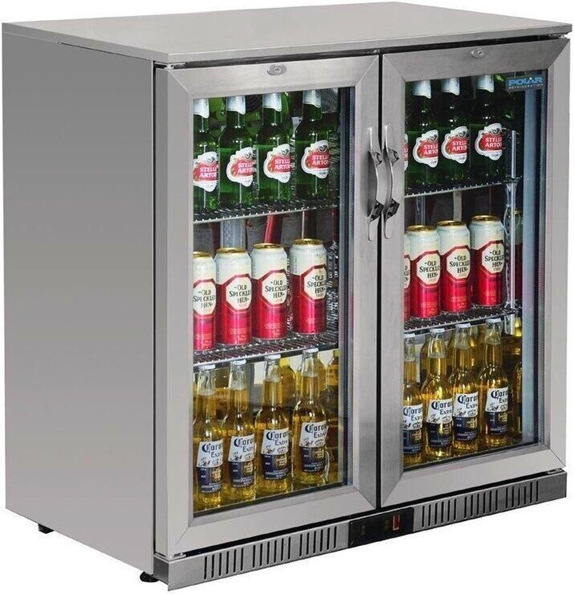 Polar G-Serie 2-Deurs Barkoeling Met Klapdeuren RVS 208l, Polar GL008