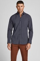 Jack & Jones Overhemd Jprblablackpool Stretch Shirt L/s N 12192608 Navy Blazer/slim Fit Mannen Maat - XXL