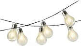 2x stuks witte tuinverlichting/feestverlichting lichtsnoeren 4.5m - Partyverlichting - Zonne-energie sfeerverlichting