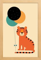 JUNIQE - Poster in houten lijst Time To Celebrate -20x30 /Ivoor &