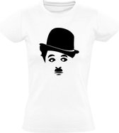 Charlie Chaplin t-shirt Dames | Wit