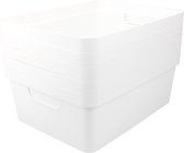 Vinto 5-Pack Opbergdoos 11L - Zonder Deksel - Wit
