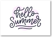 Hello Summer! - 70x50 Canvas Liggend - Besteposter - Tekstposters