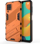 Voor Samsung Galaxy M32 Punk Armor 2 in 1 PC + TPU schokbestendig hoesje met onzichtbare houder (oranje)