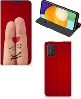 Stand Case Cadeau voor Vrouw Geschikt voor Samsung Galaxy A03s Smart Cover Liefde