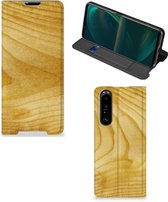 Stand Case Sony Xperia 5 III Smart Cover Licht Hout