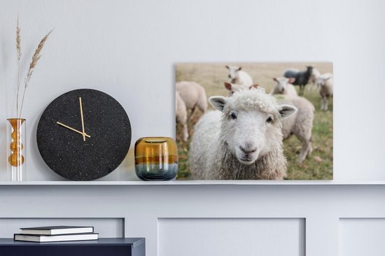 Peintures sur Toile - Animaux - Moutons - Ferme - 40x30 cm - Décoration murale