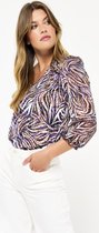 LOLALIZA Top met luipaardprint - Paars - Maat XL