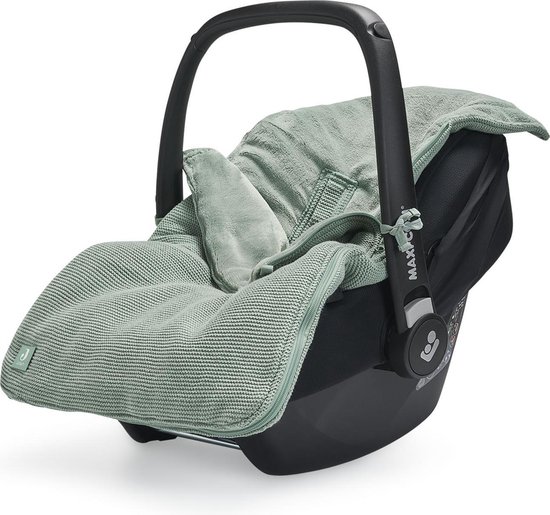 Jollein Voetenzak voor Autostoel & Kinderwagen - Basic Knit - Forest Green