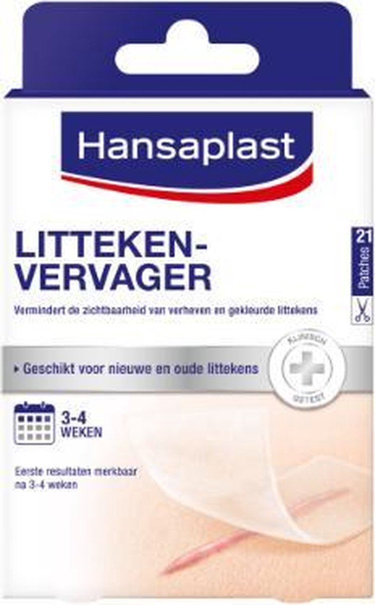 Hansaplast Littekenvervager XL - Vermindert Zichtbaarheid van Littekens -  21 stuks | bol.com