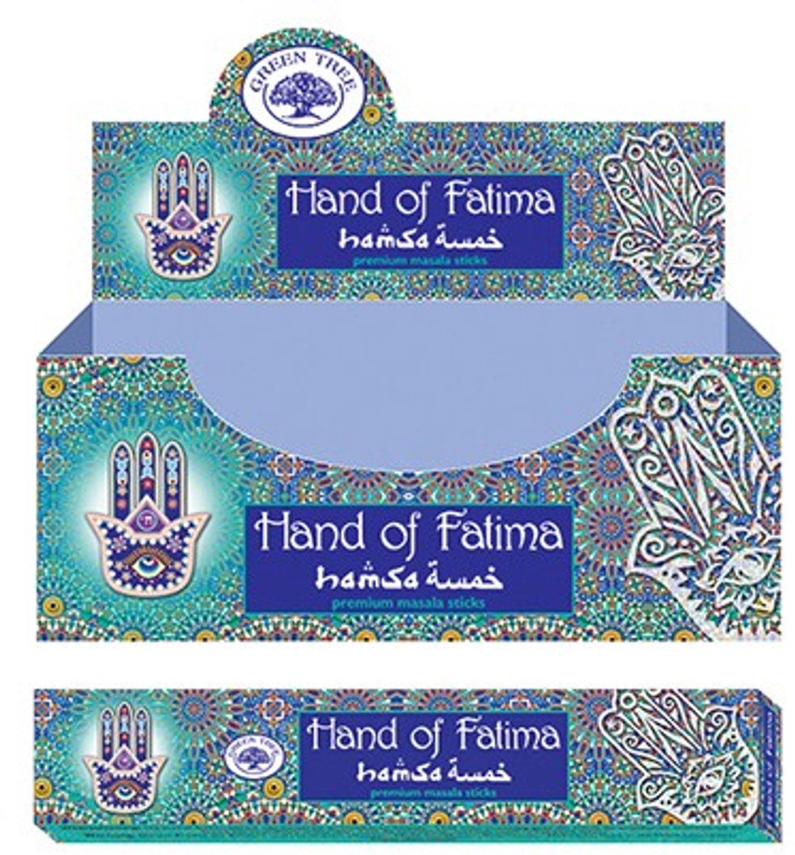 Hand of Fatima - Green Tree masala wierookstokjes
