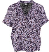 Catwalk junkie soepele paarse relaxed fit viscose blouse - Maat XS