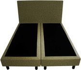 Bedworld Boxspring 200x190 - Geveerd - Velours - Olijfgroen (ML38)