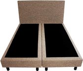 Bedworld Boxspring 180x220 - Geveerd - Waterafstotend grof - Licht bruin (P15)