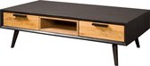 Salontafel - bresso - coffeetable 4 laden + niche - 140 - bruin - 140x70x40