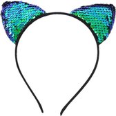 Prinses - Cat ears - Aqua - Prinsessenjurk - Verkleedkleding - Haarband - Accessoire