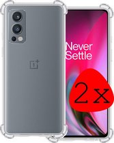 OnePlus Nord 2 Hoesje Shock Proof Case - OnePlus Nord 2 Case Transparant Shock Hoes - OnePlus Nord 2 Hoes Cover - Transparant - 2 Stuks