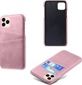 Dual Card Back Cover - iPhone 12 / 12 Pro Hoesje - Rose Gold